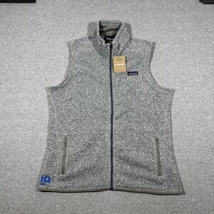 NWT Patagonia Women Sz XL Birch White Vest Better Sweater Fleece Full Zip *LOGO